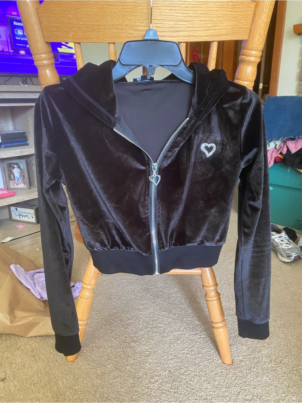 Waydamin Black Jaylo Velour Set / Tracksuit Jacket- zip up jacket only
